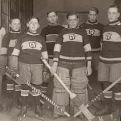 Joueurs de hockey.