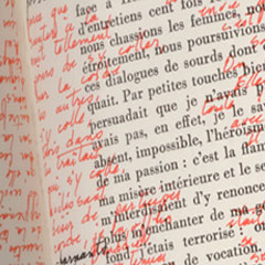 Page de livre annotée.