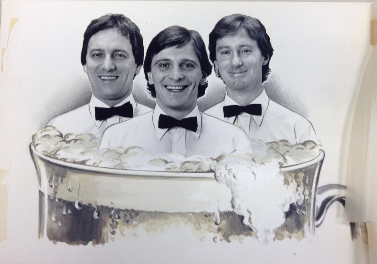 Montage photographique, 1982. Fonds Les Productions 3M [pièce de théâtre Broue] (P10020, S2, D3). Photo : Michel Tremblay.