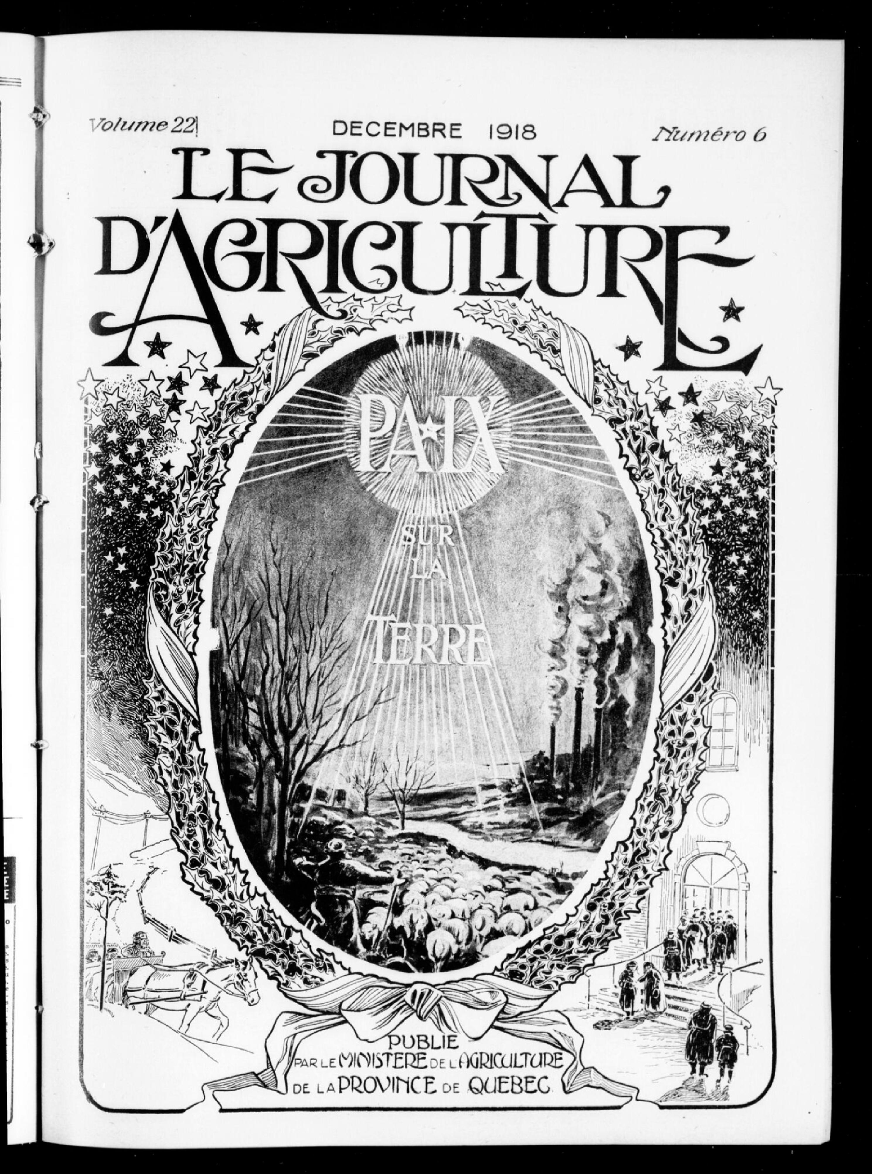 Le Journal d'agriculture, décembre 1918.