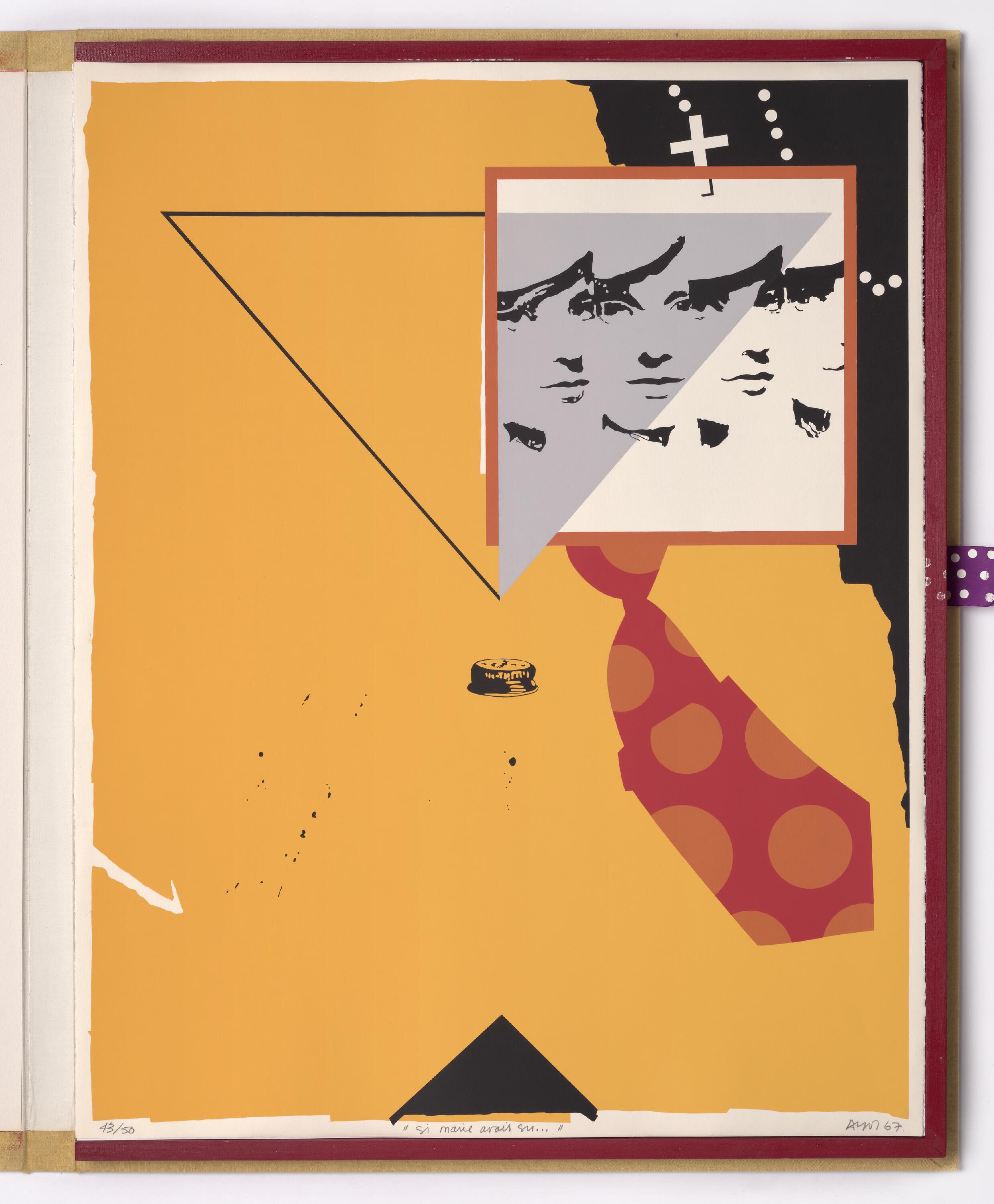 Pierre Ayot, Si Marie avait su ..., sérigraphie, planche tirée de l'album Pilulorum, 1968.